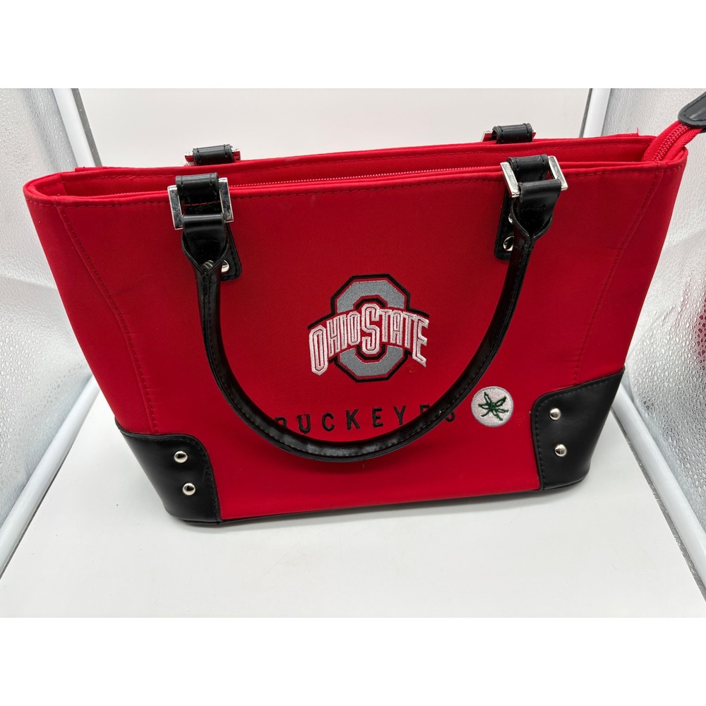 Ohio State Buckeyes Handbag Purse Sandol Living Fashion Red Black Embroidered